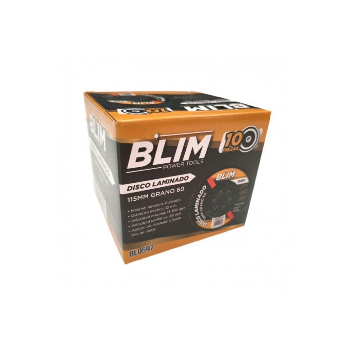 DISCO LAMINADO 115MM GRANO 60 BLIM