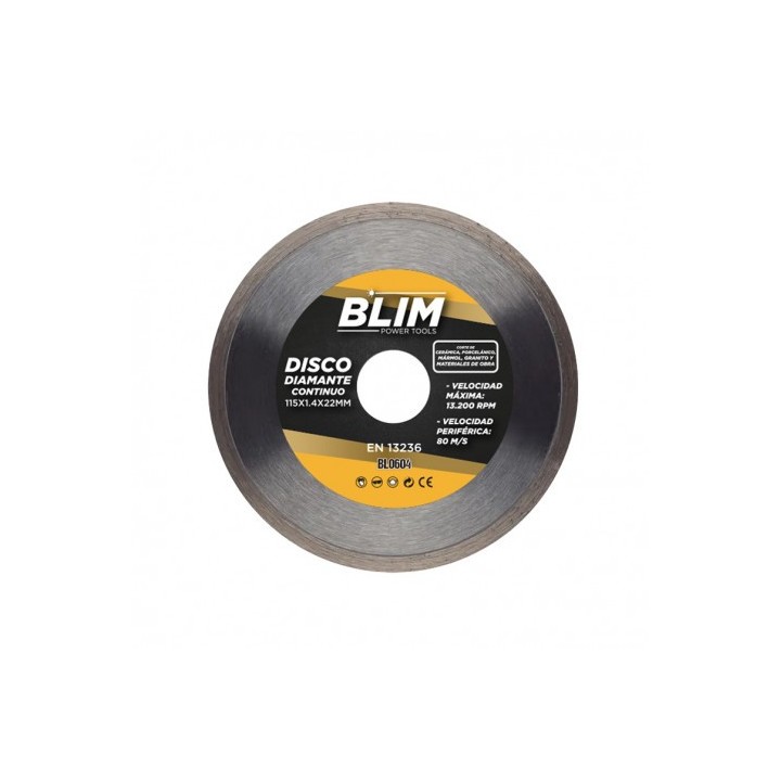 DISCO DIAMANTE CONTINUO 115X1.4X22MM BLIM