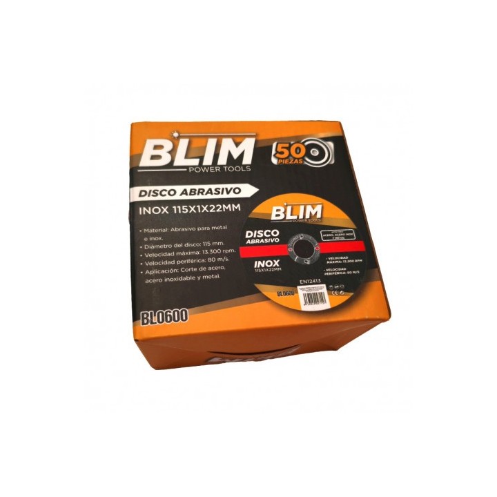 DISCO ABRASIVO INOX 115X1X22MM BLIM