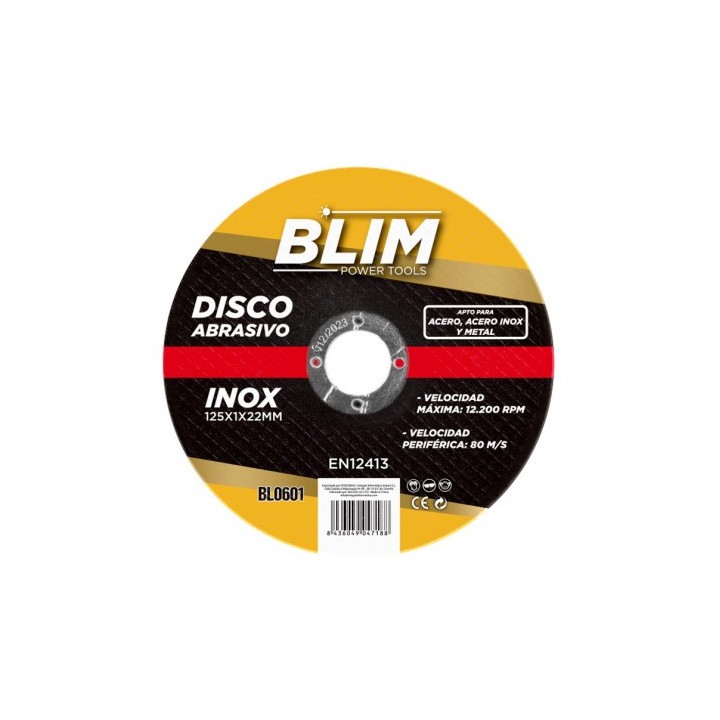 DISCO ABRASIVO INOX 125X1X22MM BLIM