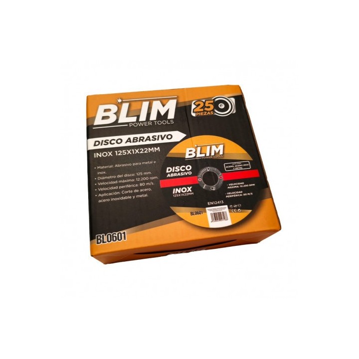DISCO ABRASIVO INOX 125X1X22MM BLIM