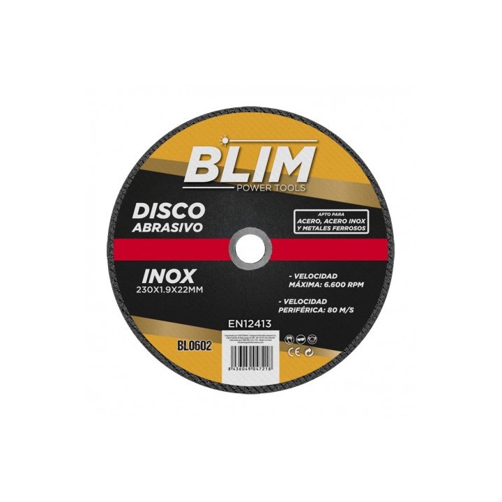 DISCO ABRASIVO INOX 230X1.9X22MM BLIM