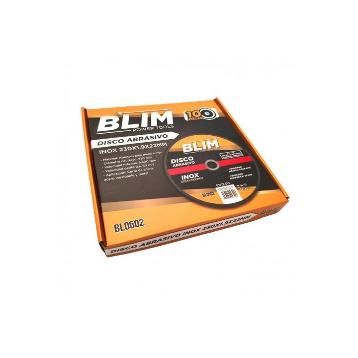 DISCO ABRASIVO INOX 230X1.9X22MM BLIM