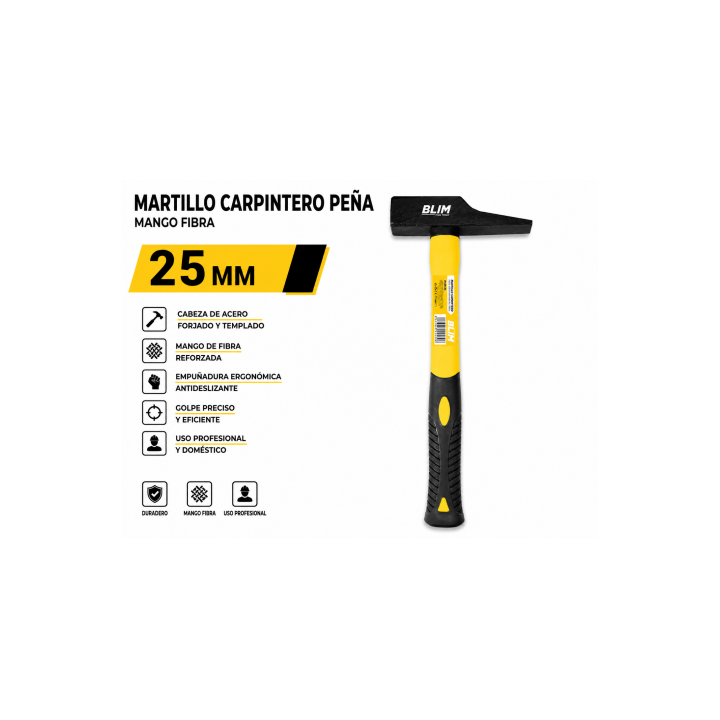 MARTILLO CARPINTERO PEÑA 25MM MANGO FIBRA BLIM