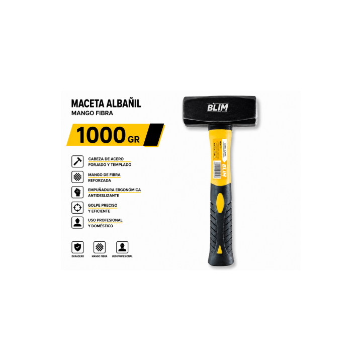 MACETA ALBAÑIL 1000GR MANGO FIBRA BLIM
