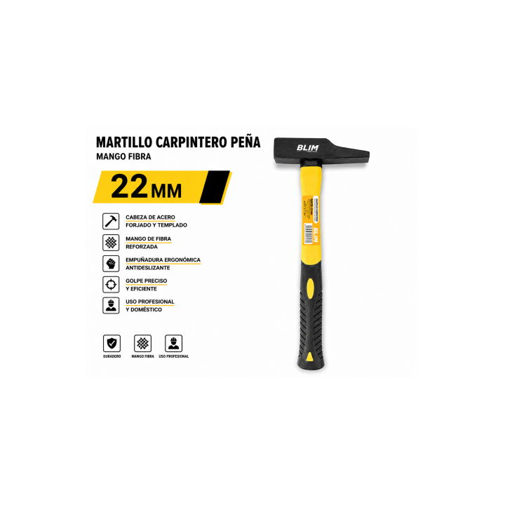 MARTILLO CARPINTERO PEÑA 22MM MANGO FIBRA BLIM