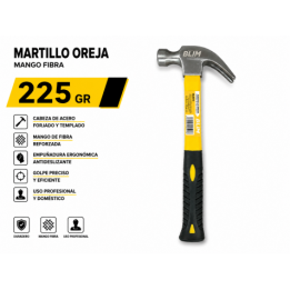 MARTILLO OREJA MANGO FIBRA 225GR BLIM