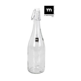 BOTELLA VIDRIO CON TAPON HERMETICO 75CL LA MEDITERRANEA