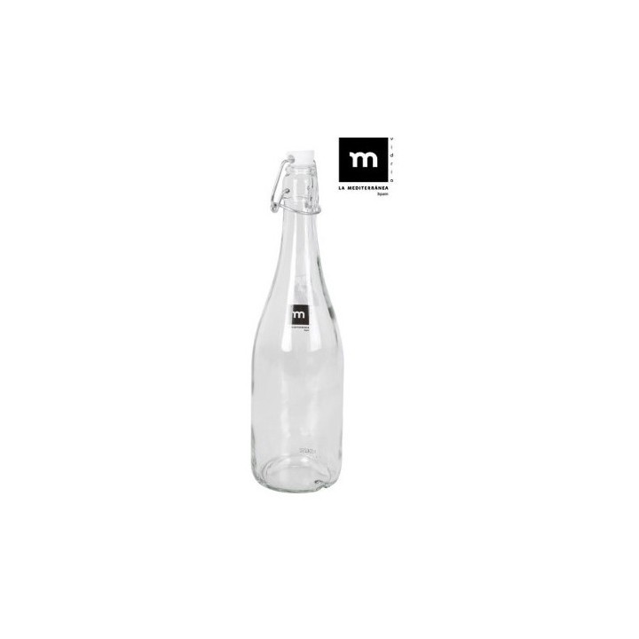 BOTELLA VIDRIO CON TAPON HERMETICO 75CL LA MEDITERRANEA