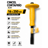 CINCEL CORTAFRÍO PLANO 16X250MM CON PROTECTOR BLIM