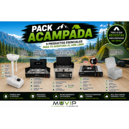 PACK ACAMPADA INODORO + LAVABO + COCINA HORNO + COCINAS PORTATILES MUVIP
