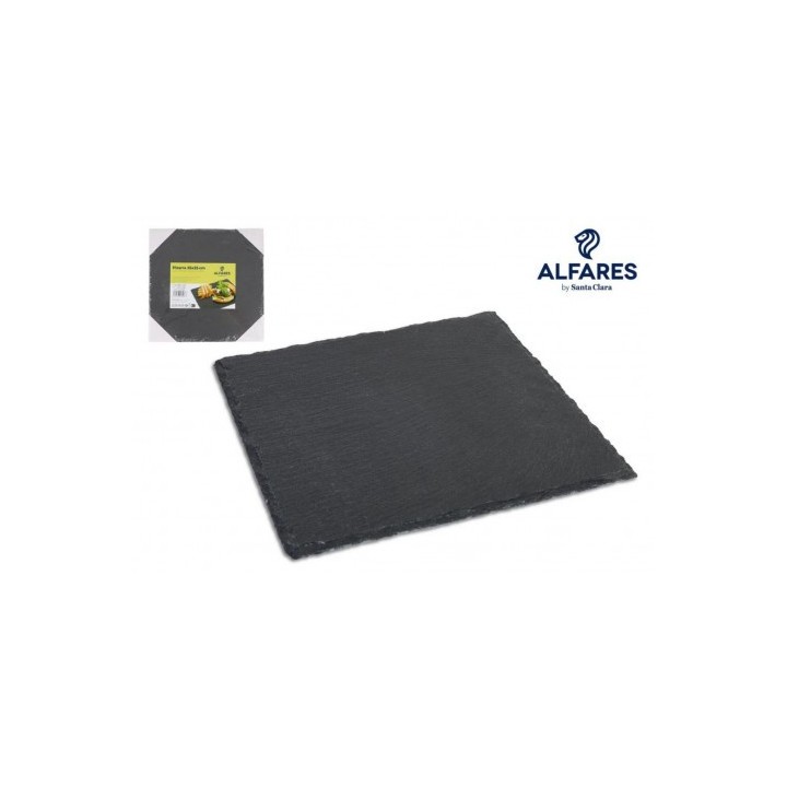 SET 6 PLATOS PIZARRA 25X25CM ALFARES