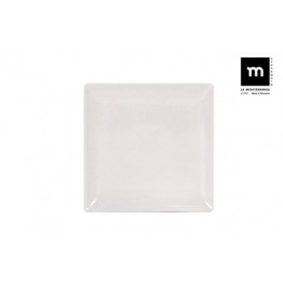 SET 6 PLATOS LLANOS IVORY BRILLO 21CM ELITE LA MEDITERRANEA