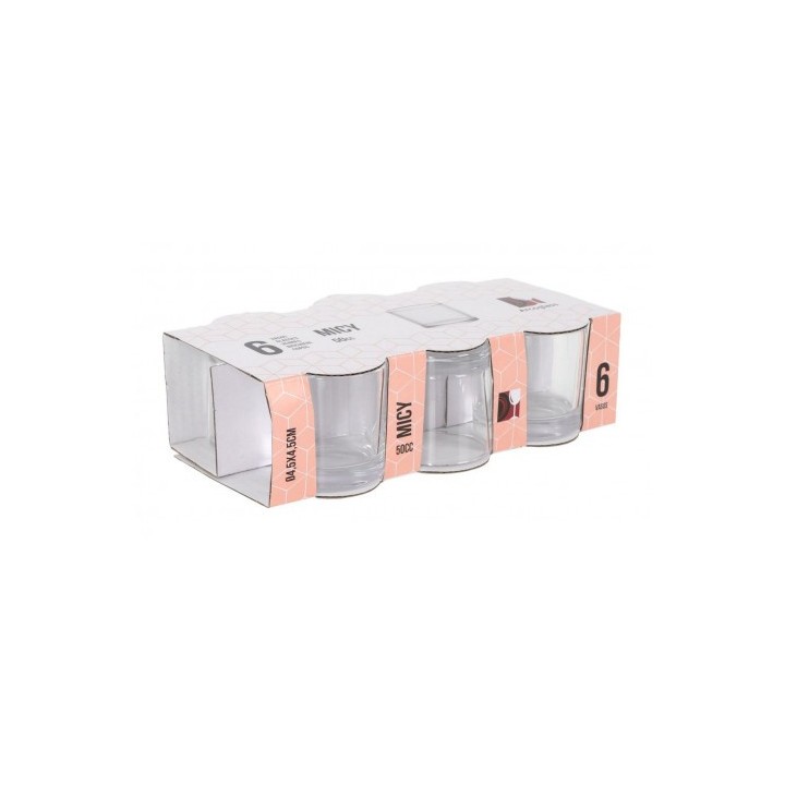SET 6 VASOS CHUPITO 50CC MICY ARCOGLASS