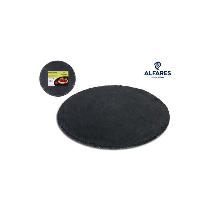 SET 6 PLATOS PIZARRA 25CM ALFARES