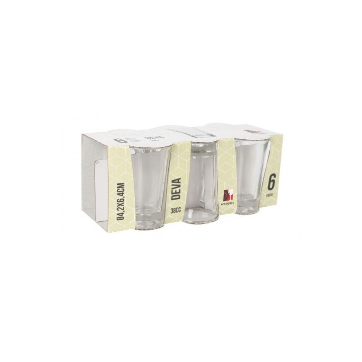 SET 6 VASOS CHUPITOS 38CC DEVA