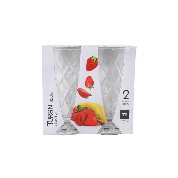 SET 2 COPAS HELADO 350CC TURAN LA MEDITERRANEA
