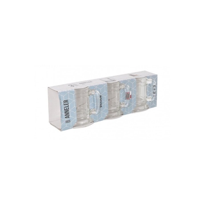 SET 3 JARRITAS CON ASA 35CC ANNELER ARCOGLASS
