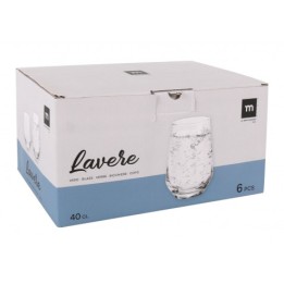 SET 6 VASOS CRISTAL 400CC LAVERE LA MEDITERRANEA