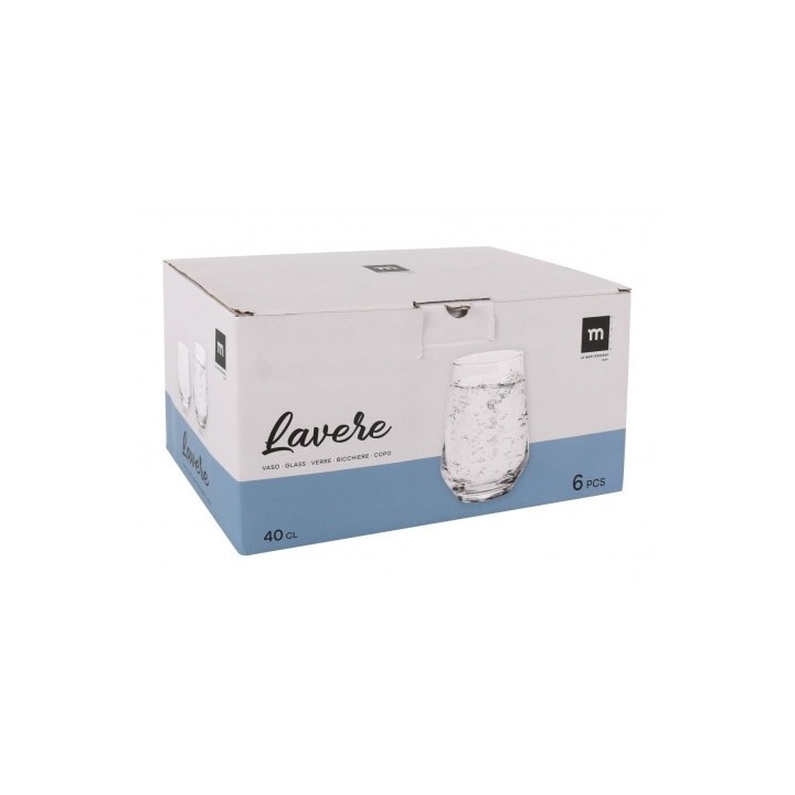 SET 6 VASOS CRISTAL 400CC LAVERE LA MEDITERRANEA