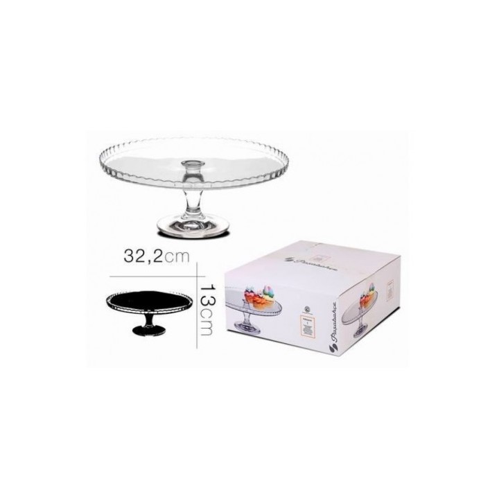 PLATO VIDRIO PARA REPOSTERIA DE 32CM PASABAHCE