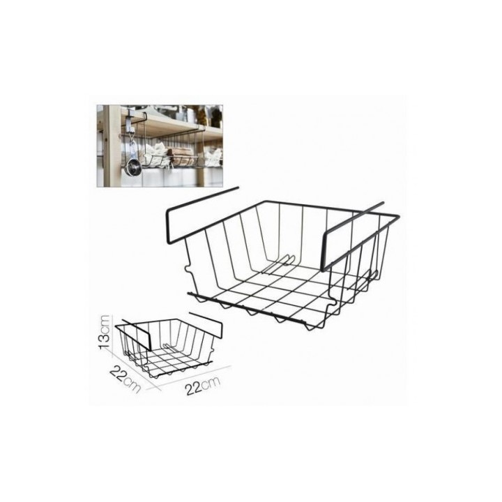 CESTA HOSTELERIA COLGANTE NEGRA 22X22X13