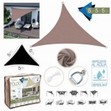 TOLDO TRIANGULAR 5X5X5 METROS TOPO CON BOSLA