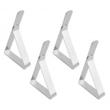 PACK 4 PINZAS SUJETAMANTELES ACERO 7.5X1.2X4.5CM