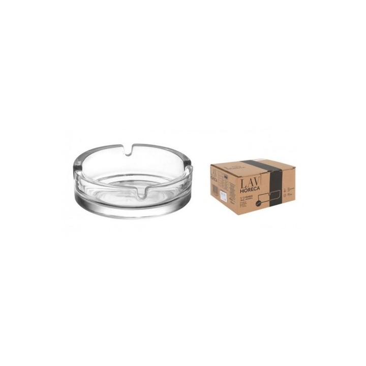 SET 12 CENICEROS VIDRIO 11CM VINUS LAV HORECAS