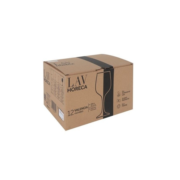 SET 12 COPAS VINO 480ML VALENCIA LAV HORECA