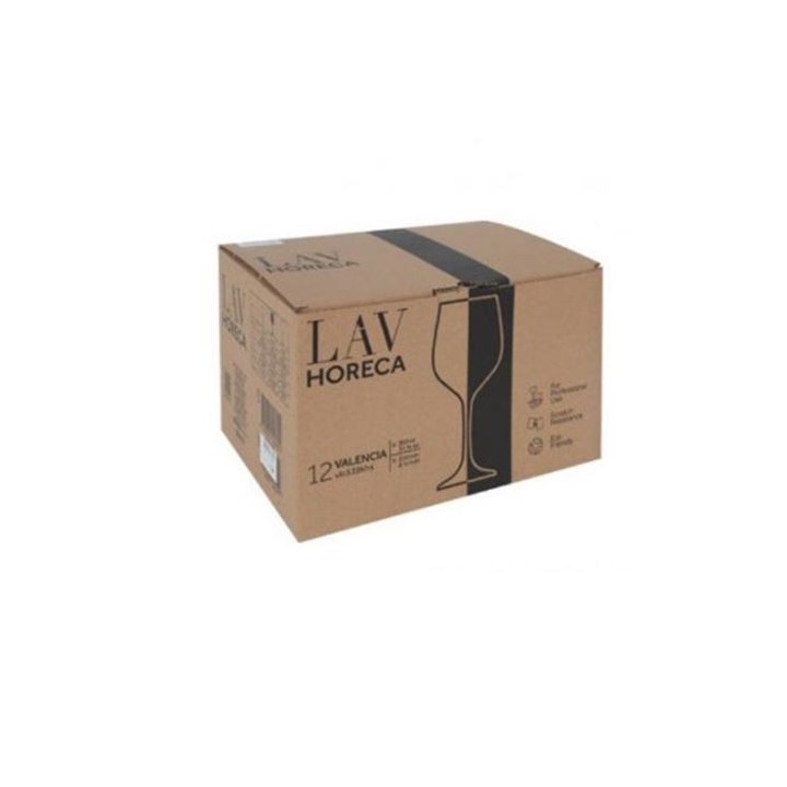 SET 12 COPAS VINO 395ML VALENCIA LAV HORECA