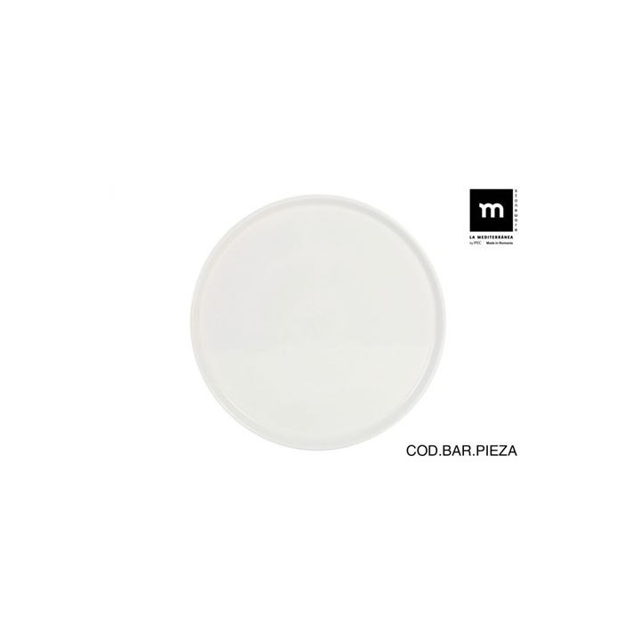SET 6 PLATOS PARA PIZZA 33CM BARI IVORY BRILLO LA MEDITERRANEA