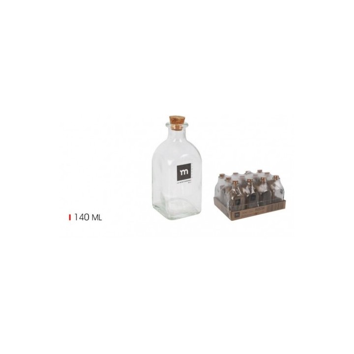 SET 12 TARROS CON TAPON DE CORCHO 140ML LA MEDITERRANEA