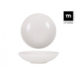 SET 12 PLATOS HONDO 21CM MONACO IVORY LA MEDITERRANEA