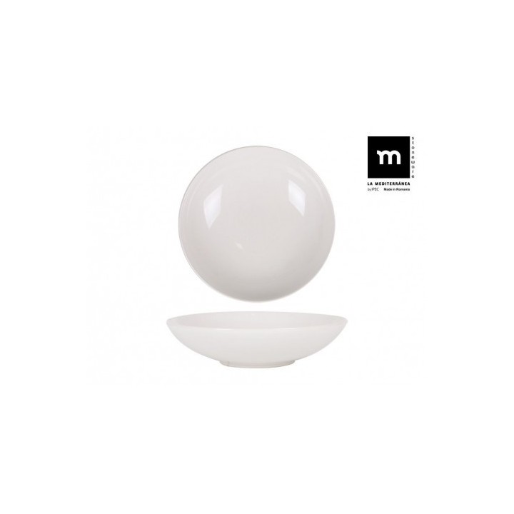 SET 12 PLATOS HONDO 21CM MONACO IVORY LA MEDITERRANEA