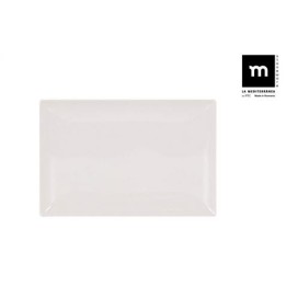 SET 6 FUENTES RECTANGULAR IVORY BRILLO 30X20CM LA MEDITERRANEA
