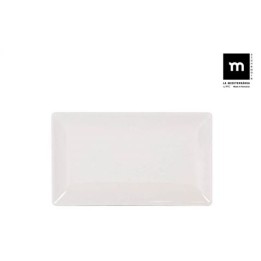 SET 18 FUENTES RECTANGULAR IVORY BRILLO 25X15CM LA MEDITERRANEA