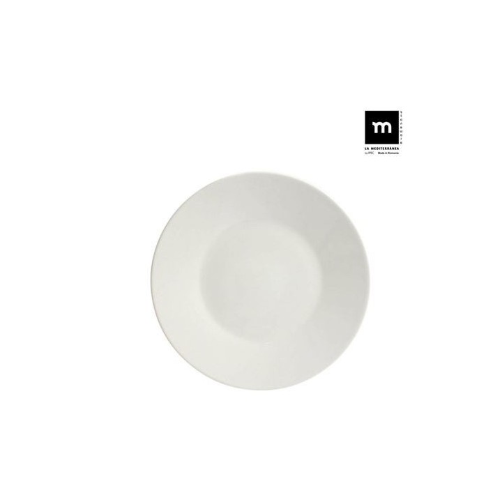 SET 6 PLATOS LLANOS IVORY BRILLO 25CM MAITRE LA MEDITERRANEA