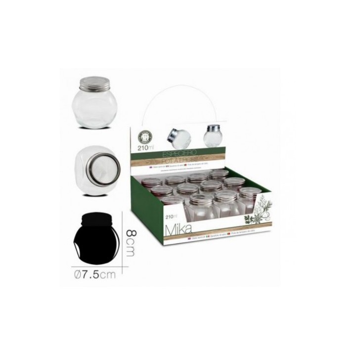 TARRO VIDRIO 2 POSICIONES 210ML TAPA ROSCA