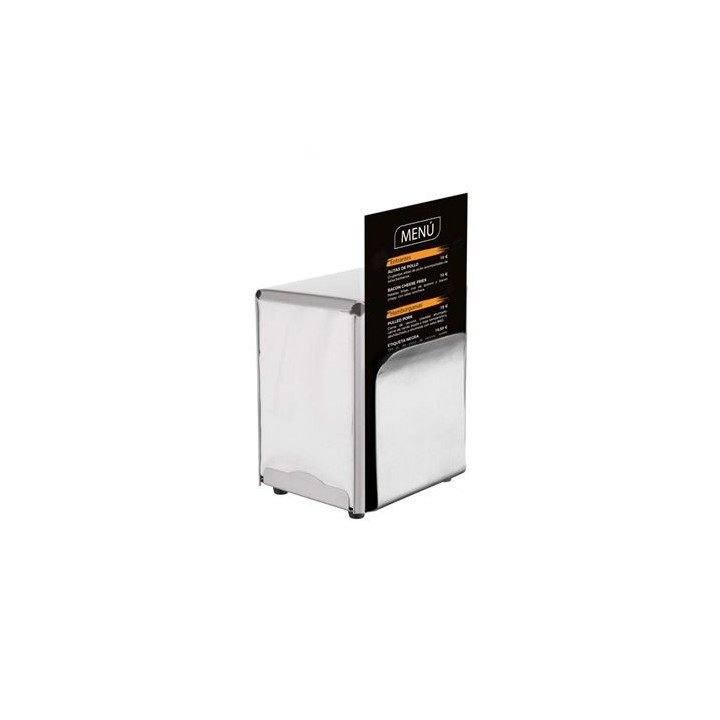 SERVILLETERO HOSTELERIA METALICO INOX CON PORTA MENU MY BAR