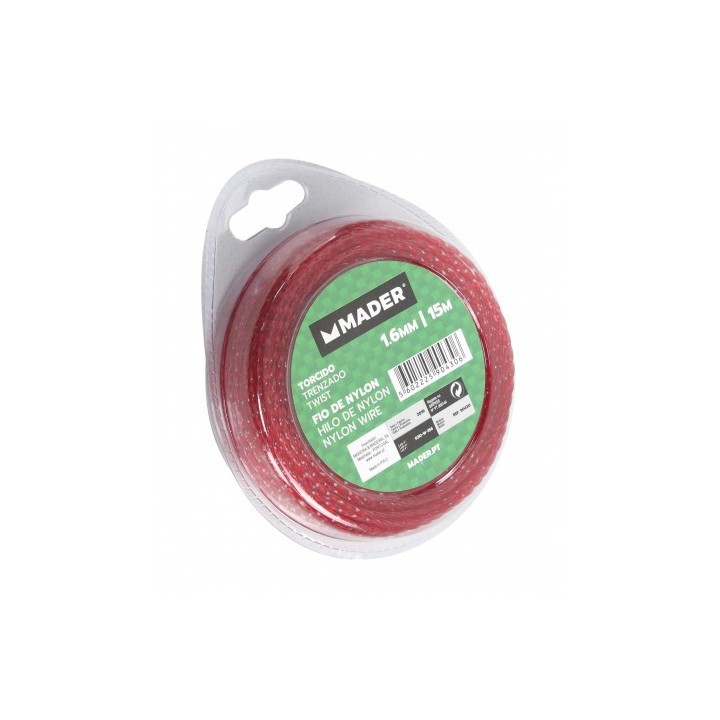 HILO DE NYLON TRENZADO 1.6MM 15 METROS MADER