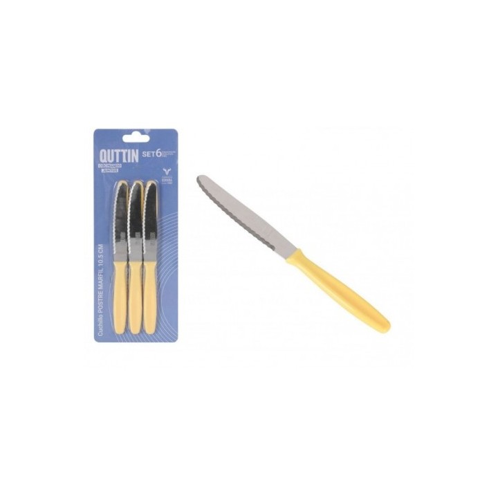 SET 6 CUCHILLOS SIERRA PARA POSTRE 10.5CM YVORY QUTTIN