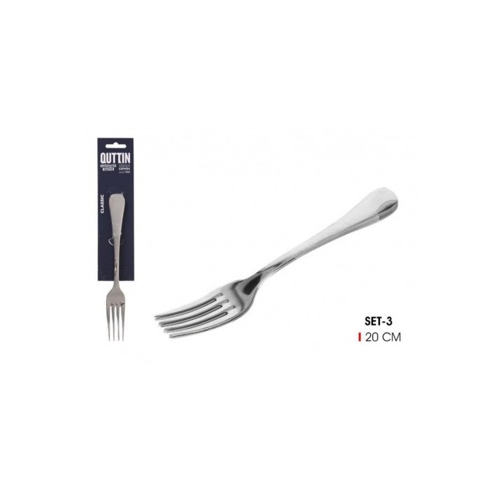 SET 3 TENEDORES MESA 2MM CLASSIC QUTTIN