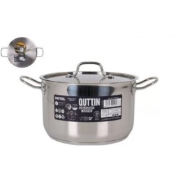 CACEROLA CON TAPA ACERO APTA PARA INDUCCION 6.5L QUTTIN
