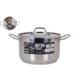 CACEROLA CON TAPA ACERO APTA PARA INDUCCION 6.5L QUTTIN