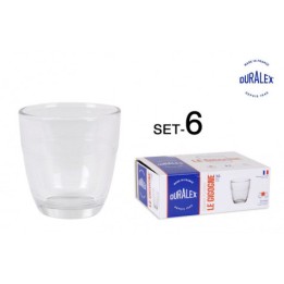 SET 6 VASOS CORTADO TRANSPARENTE 90CC DURALEX GIGOGNE