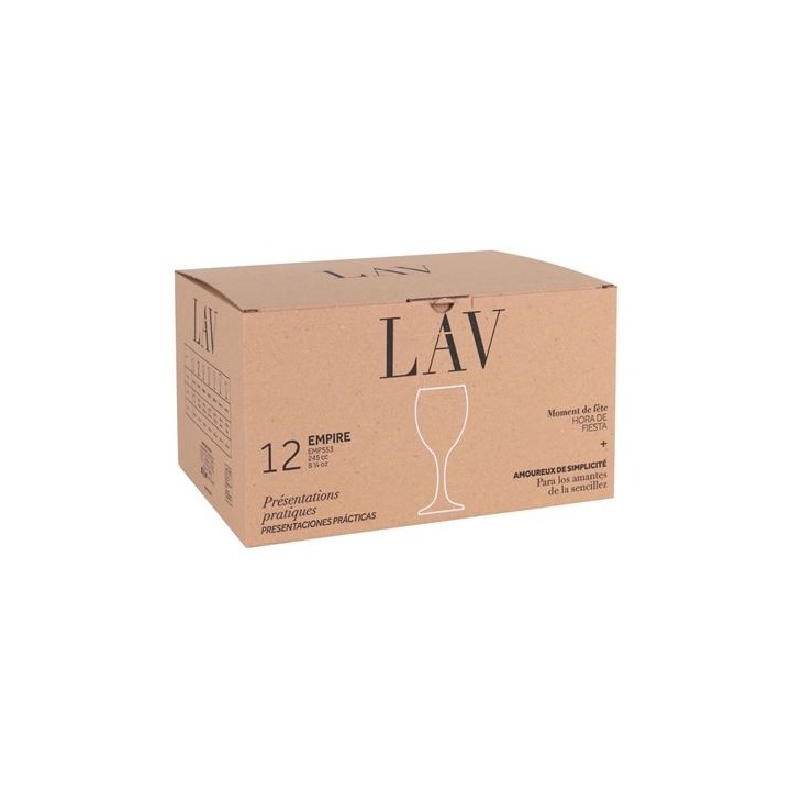 SET 12 COPAS DE VINO 245CC EMPIRE LAV