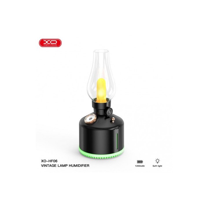 HUMIDIFICADOR LAMPARA VINTAGE NEGRO HF06 XO