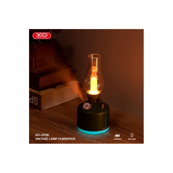 HUMIDIFICADOR LAMPARA VINTAGE NEGRO HF06 XO