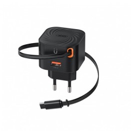 CARGADOR TIPO C CARGA RAPIDA 20W RETRACTIL L165 XO